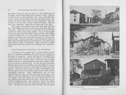 Figure 3. Pathologizing narratives are paired with selective photography of architectural conditions. Marjorie Felice Irwin, (Charlottesville, VA: University of Virginia, 1929). (Image in the public domain.)