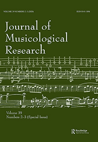 Cover image for Journal of Musicological Research, Volume 39, Issue 2-3, 2020