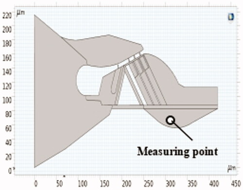 Figure 8. The measuring point of the BM velocity.