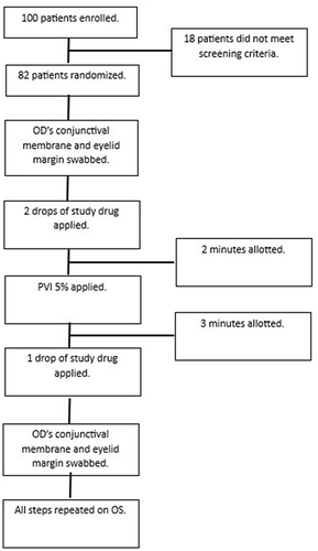 Figure 1 Study interventions. Description of study protocol that patients underwent.