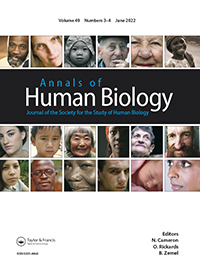 Cover image for Annals of Human Biology, Volume 49, Issue 3-4, 2022