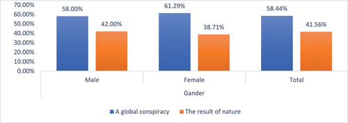 Figure 3. The believers in COVID-19 as a conspiracy.