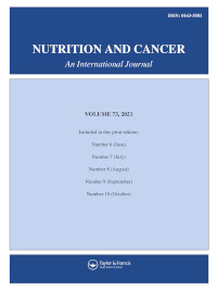 Cover image for Nutrition and Cancer, Volume 73, Issue 10, 2021