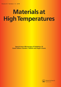 Cover image for Materials at High Temperatures, Volume 35, Issue 1-3, 2018