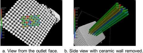 Figure 13. Three-dimensional view of identified ash plugs from CT images.