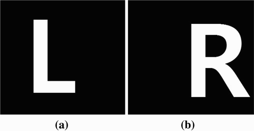 Figure 6. The original images that were used in the image separation experiment: (a) the left-eye image; and (b) the right-eye image.