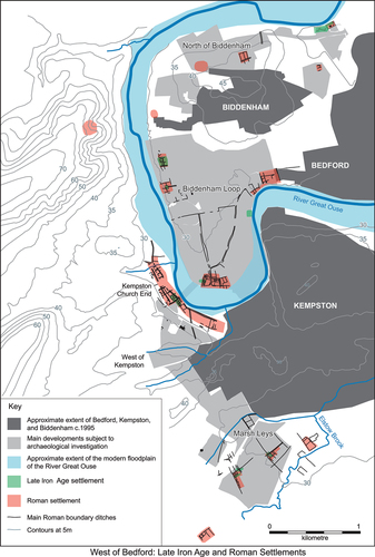 Figure 6. West Bedford and Biddenham Loop (Luke – created by Mike Luke and Joan Lightning, Albion Archaeology).