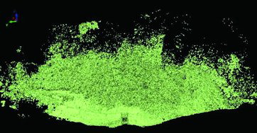 Figure 4. Whole point clouds obtained during the 2012 survey campaign.