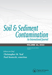 Cover image for Soil and Sediment Contamination: An International Journal, Volume 32, Issue 5, 2023