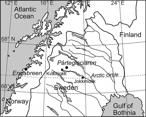 FIGURE 1.  Location map for sites mentioned in the text