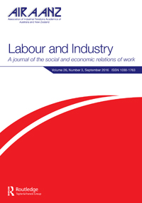 Cover image for Labour and Industry, Volume 26, Issue 3, 2016