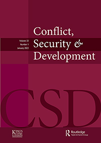Cover image for Conflict, Security & Development, Volume 22, Issue 1, 2022