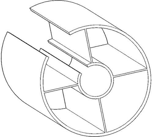Figure 3. Extruded casing with radial stiffeners.