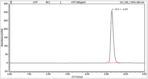 Figure 3 Chromatogram of ATP standard.