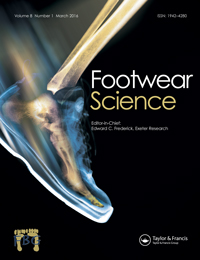 Cover image for Footwear Science, Volume 8, Issue 1, 2016