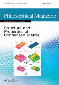 Cover image for Philosophical Magazine, Volume 103, Issue 23, 2023