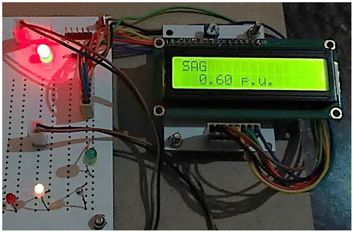 Figure 5. Hardware output for voltage sag.