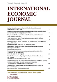 Cover image for International Economic Journal, Volume 34, Issue 1, 2020