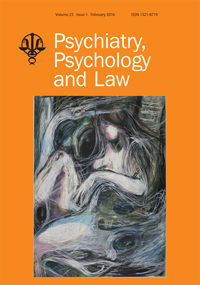 Cover image for Psychiatry, Psychology and Law, Volume 23, Issue 1, 2016
