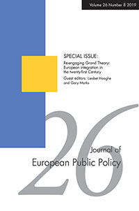 Cover image for Journal of European Public Policy, Volume 26, Issue 8, 2019