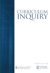 Cover image for Curriculum Inquiry, Volume 52, Issue 1, 2022