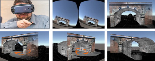 Figure 7. Multiple views of the bridge replicated in a 3D VR environment.