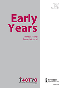 Cover image for Early Years, Volume 38, Issue 4, 2018
