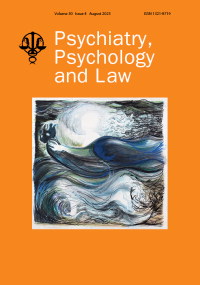 Cover image for Psychiatry, Psychology and Law, Volume 30, Issue 4, 2023