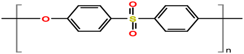 Figure 1. The chemical structure of polyethersulfone (PES).