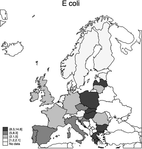 Figure 3. Prevalence of E coli in 2022.