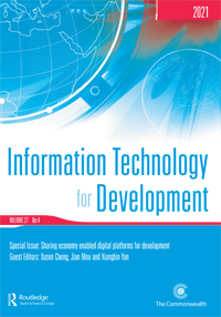 Cover image for Information Technology for Development, Volume 27, Issue 4, 2021