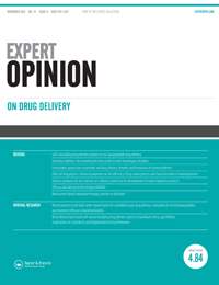 Cover image for Expert Opinion on Drug Delivery, Volume 12, Issue 11, 2015