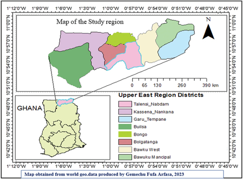 Figure 1. Map of the study region.