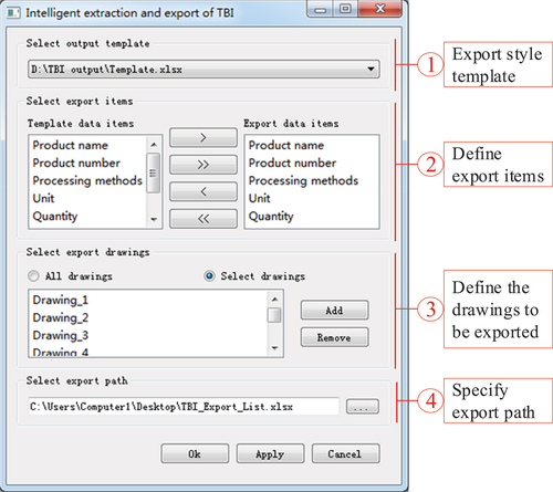 Figure 13. Interactive dialog box of the system.