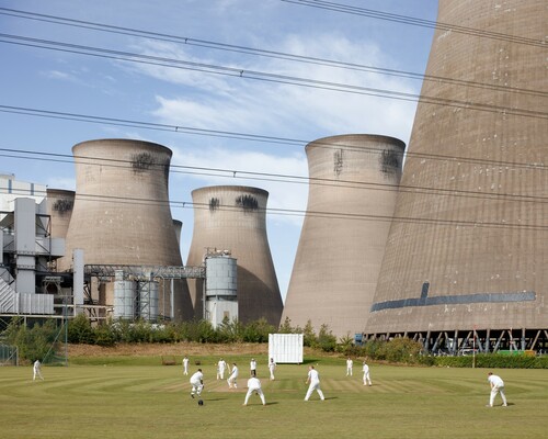 Figure 1. The last cricket match at Ferrybridge C Power Station in West Yorkshire before the demolition of the cooling towers in 2019 © Luke O'Donovan.