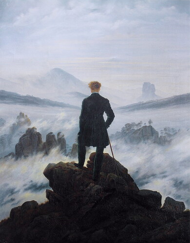 Figure 2. Kaspar David Friedrich, wanderer über dem nebelmeer (ca. 1818).