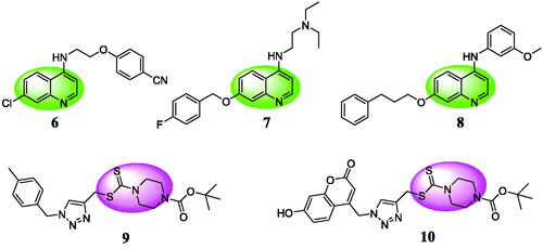 Figure 2. Chemical structures of anticancer quinolines and dithiocarbamate based LSD1 inhibitors.