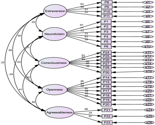 Figure 1. Model fit indices summary of the Big Five Personality Scale (Amharic version).