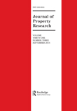 Cover image for Journal of Property Research, Volume 31, Issue 3, 2014