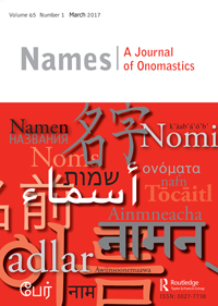 Cover image for Names, Volume 65, Issue 1, 2017