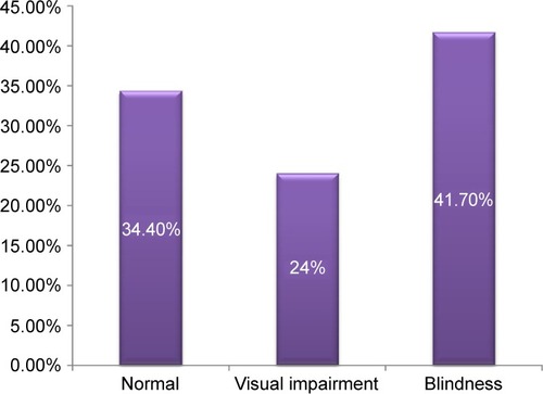 Figure 1 WHO visual category of RP patients at first clinical presentation.