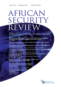 Cover image for African Security Review, Volume 30, Issue 3, 2021