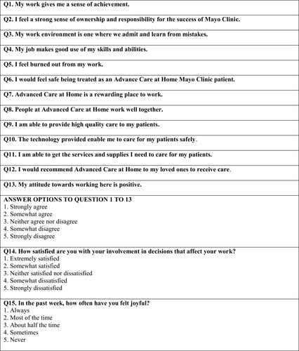 Figure 1 ACH provider’s survey.