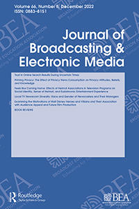 Cover image for Journal of Broadcasting & Electronic Media, Volume 66, Issue 5, 2022
