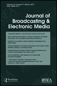 Cover image for Journal of Broadcasting & Electronic Media, Volume 60, Issue 4, 2016