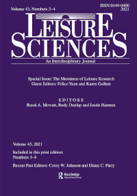 Cover image for Leisure Sciences, Volume 43, Issue 3-4, 2021
