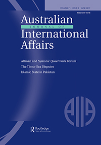 Cover image for Australian Journal of International Affairs, Volume 71, Issue 3, 2017