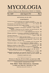 Cover image for Mycologia, Volume 64, Issue 4, 1972