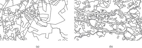 Figure 15. Clips from both test data sets. German land-cover data set. (b) European land-cover data set.