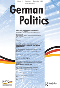 Cover image for German Politics, Volume 31, Issue 4, 2022